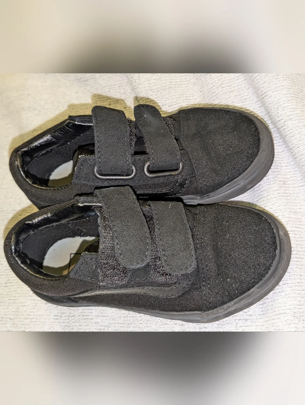 Vans Little Kids Old Skool V Shoe - Blackout - Picture 3 of 8